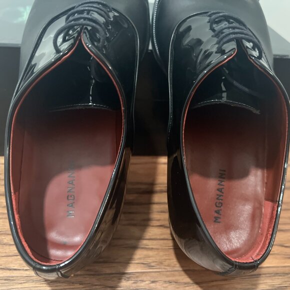 MAGNANNI CESAR PATENT LEATHER CAP TOE black - SIZE 9.5 - Picture 8 of 8